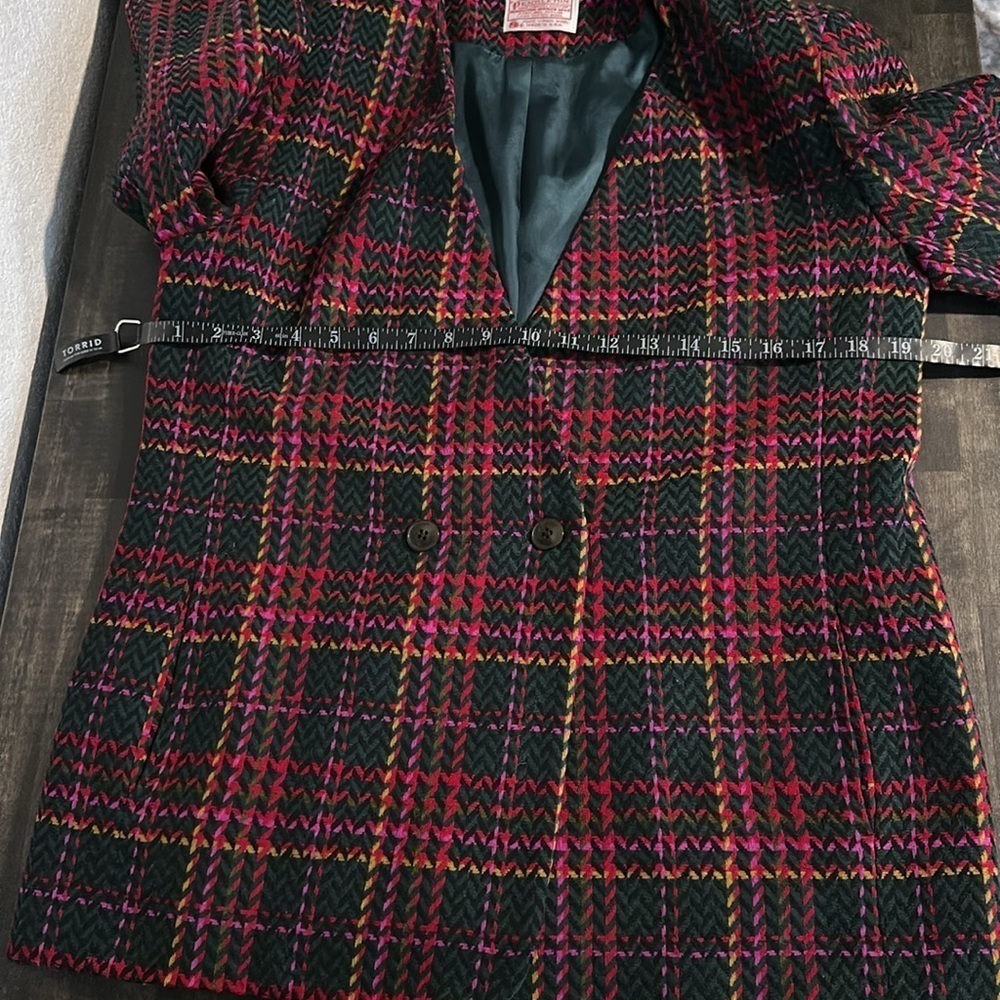 Pendleton Multi Color Herringbone & Plaid Colarle… - image 5